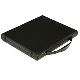Office Products : Print File Archival Workbox, 3 Ring Binder Box with a Carry Handle, 1-1/2' Deep, 1.0' D-ring, Black
