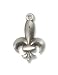 Fleur De Lis New Orleans Saints Sterling Silver Medal with 18