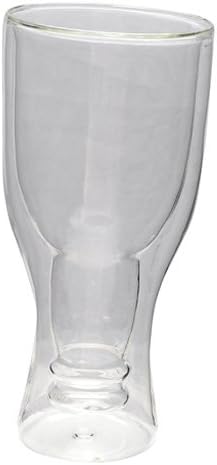 Gangnam Shop Cool Creation Double-deck Peer Glass Mug Cup-Transparent