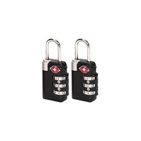 Lewis N. Clark TSA 3-dial Combo Lock/2 pack (Black)