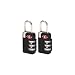 Lewis N. Clark TSA 3-dial Combo Lock/2 pack (Black)