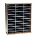 Fellowes 25063 Literature Organizer, Laminate Shell, 36 Letter Size Comp, Medium Oak