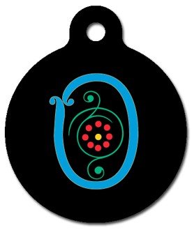 Monogram Letter O Pet ID Tag for Dogs and Cats