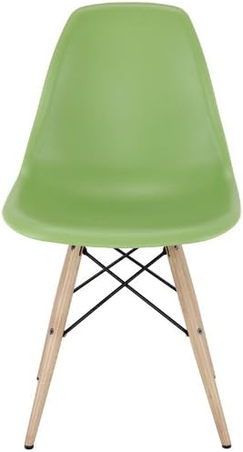 Armin Wood Leg Dining Side Chair In Light Green