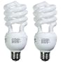Energy Saving Soft White 3-way Compact Fluorescent CFL Light Bulb - 12/20/26W - 2700K - pack of 2