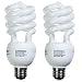 Energy Saving Soft White 3-way Compact Fluorescent CFL Light Bulb - 12/20/26W - 2700K - pack of 2