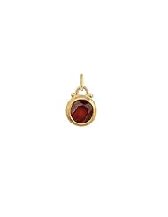 January Garnet Charm in 24 Karat Gold Vermeil