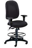 Black OFM Ergonomic Executive,Computer Task Stool with Adjustable Drafting Kit
