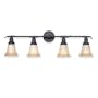 Royce Lighting RV70ES/4-23 Prescott Four-Light Vanity Oil Rubbed Bronze with Sepia Tinted Globes