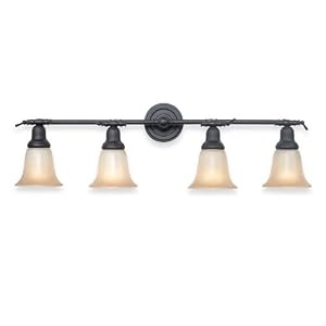 Royce Lighting RV70ES 4-23 Prescott Four-Light Vanity Oil Rubbed Bronze with Sepia Tinted... by Royce Lighting