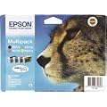 EPSON T0715 MULTIPACK CHEETAH BLACK,CYAN,MAGENTA,YELLOW SEALED ORIGINAL INKS BUT NO OUTER BOX