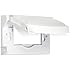 Bell MX1250W Weatherproof Single Outlet Cover Outdoor Receptacle Protector, White, Horizontal Flat