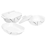 Corelle Coordinates 5-Piece Casserole Set, Simple Lines