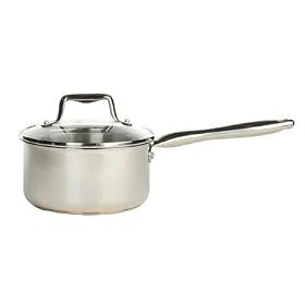 T-Fal Performance Stainless Steel Copper Bottom 2 Quart Covered Sauce Pan