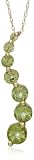 10k Yellow Gold, August Birthstone, Peridot Journey Pendant, 18