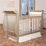 chelsea sleigh crib antique silver