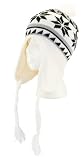 WM002 White Chullo Fleece Lined Ski Napa Hat Trooper Trapper with Ear Flaps Winter Knit Beanie Mountaineering Skull Cap Men and Women