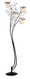 Elk 7943/4 4-Light Floor Lamp In Blackened Rust and Natural Tea Stained Glass