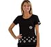 Cherokee Uniforms Daisy Scoop Neck Scrub Top (Available in Black or White)