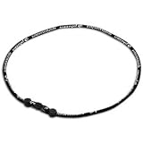 Phiten, Titanium Star Necklace, Black, 26-Inches