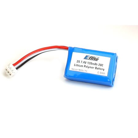 120mAh 2S 7.4V 20C LiPo, 26AWG