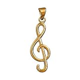 1001 Bijoux - Pendentif cl� de sol plaqu� or