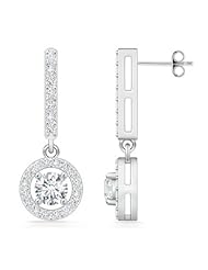 2 ct Round Diamond Drop Earrings