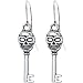 Skull Skeleton Key Earrings
