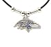 Baltimore Ravens Leather Necklace w/Beads & Pewter Pendant - NFL Football Fan Shop Sports Team Merchandise