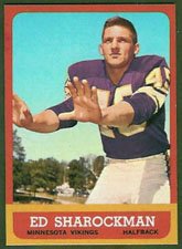 1963 Topps Regular (Football) Card# 105 Ed Sharockman of the Minnesota Vikings Good Condition