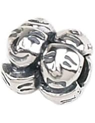 Genuine Zable (TM) Product. 925 Sterling Silver Comedy & Tradegy Masks Charm. 100% Satisfaction Guaranteed.