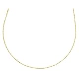 14k Yellow Gold Light Rope Chain Necklace, 18"