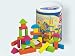 Heros 75 Pieces Wooden Toy Building Block Set Happy Colors: Ages 12 months & up.