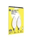GE Bent-Tip Bulbs, 40 Watts, Pack Of 2