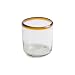 Orion Trading & Design Amber Rim 14 Oz Double Old Fashioned Glass - Case = 12