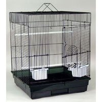 Bird Cage - Black with Smoke - 18 in. x 18 in. x 22 in.