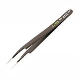 Wiha 44527 Angled Extra Fine Points Bent 30, 3mm Long Tips Professional ESD Precision Tech Tweezers