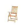 Merxx 2er Set Eukalyptusholz Klappsessel Viktoria, 5-fach verstellbar, Ma�e: 60 x 66 x 110 cm