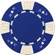 Clay Composite Ace King Poker Chips 25 11.5 gram Blue Poker Chips