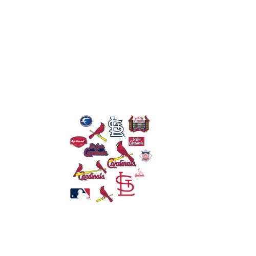 MLB St. Louis Cardinals Team Logo Assortment Fathead Jr. Wall Decal