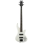 Schecter Stiletto Deluxe-4 Electric Bass (4 String, Gloss White)