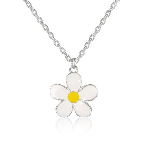 Childrens Pretty Daisy Necklace - matching earring and ring available - arrives in pretty gift bag.