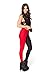 Ensasa Black Red Poker Digital Print Fashion Spandex Strechy Legging (One Size)