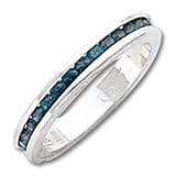 Sterling Silver 2.75mm Purple Eternity Band