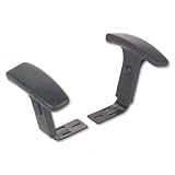 Alera IN49AKA10B Curved T-Arms for Interval Series Task Chairs, Black