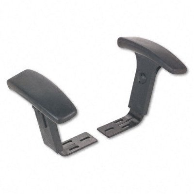 Alera IN49AKA10B Curved T-Arms for Interval Series Task Chairs, Black