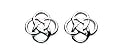 Kit Heath Heritage Sterling Silver 4216 Celtic Open Knotwork Stud Earrings