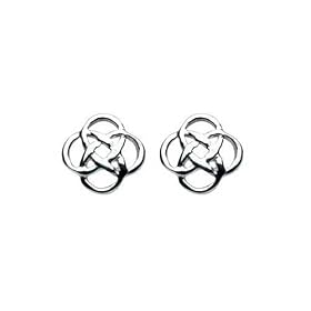 Kit Heath Heritage Sterling Silver 4216 Celtic Open Knotwork Stud Earrings
