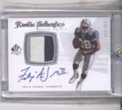 2008 SP Authentic #292 Felix Jones JSY AU RC - Dallas Cowboys (RC - Rookie Card - Piece of Authentic Jersey - Autographed - Serial #d)(Football Cards)