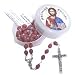Jerusalem Rose Petals Rosary with Rosary box and a certificate in two languages. The original Rose petals Rosary made with cooked Petals grown in the Jerusalem area.